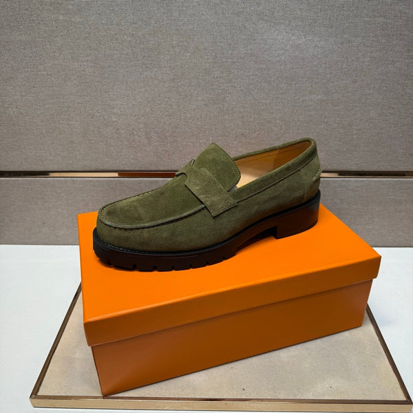 HM Men's 25 Klement Loafer Olive Green Suede 701604