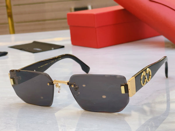 PANTHÈRE GEOMETRIC SUNGLASSES CT0637S IN METAL AND ACETATE