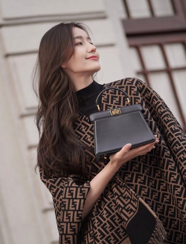 FF 140CM Two-tone Brown Black Wool 103678