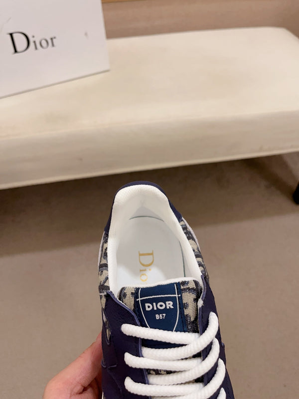 CD CROSS SNEAKER NAVY AND BEIGE SUEDE