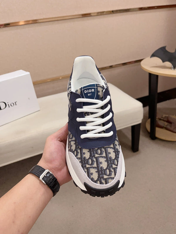 CD CROSS SNEAKER NAVY AND BEIGE SUEDE