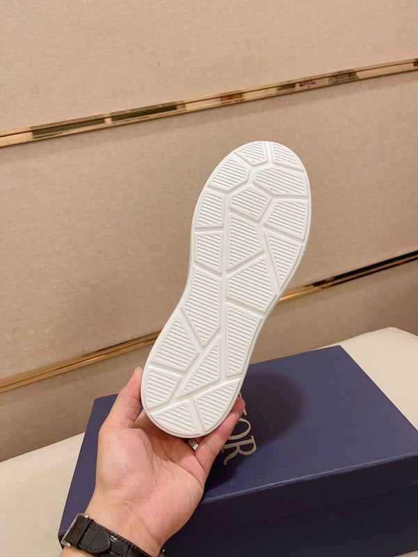 CD HOMME THICK-SOLE SNEAKERS NAVY CALFSKIN