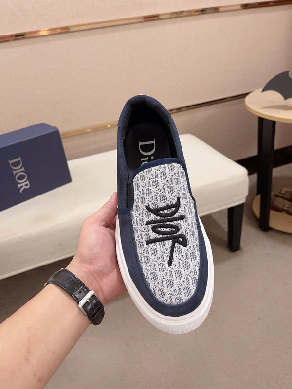 CD B23 SLIP ON NAVY SUEDE AND JACQUARD