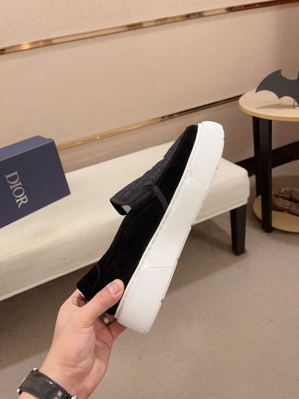 CD B23 SLIP ON BLACK SUEDE AND JACQUARD