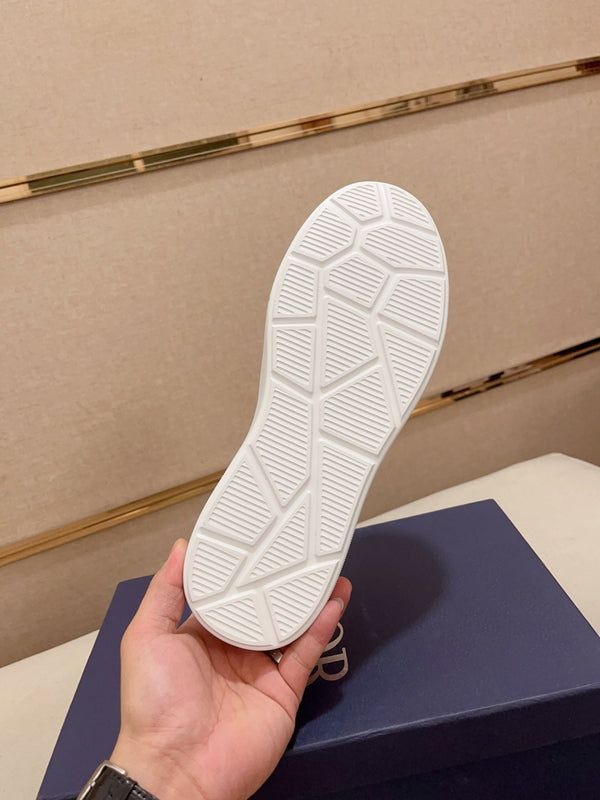 CD B23 SLIP ON NAVY CALFSKIN AND JACQUARD