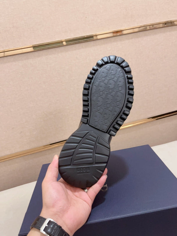 CD COMBAT BASIC SHOE BLACK POLISHED CALFSKIN