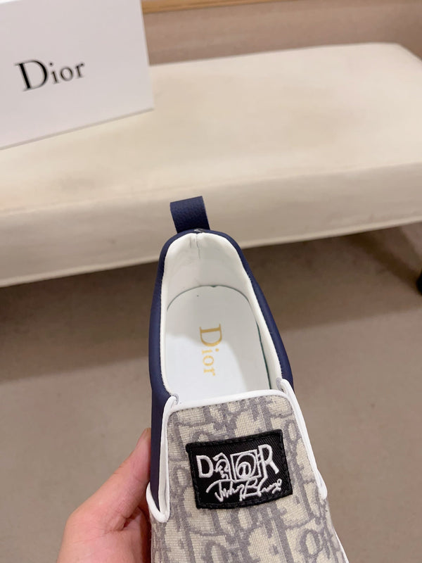 CD SOLAR SLIP-ON NAVY AND IVORY JACQUARD