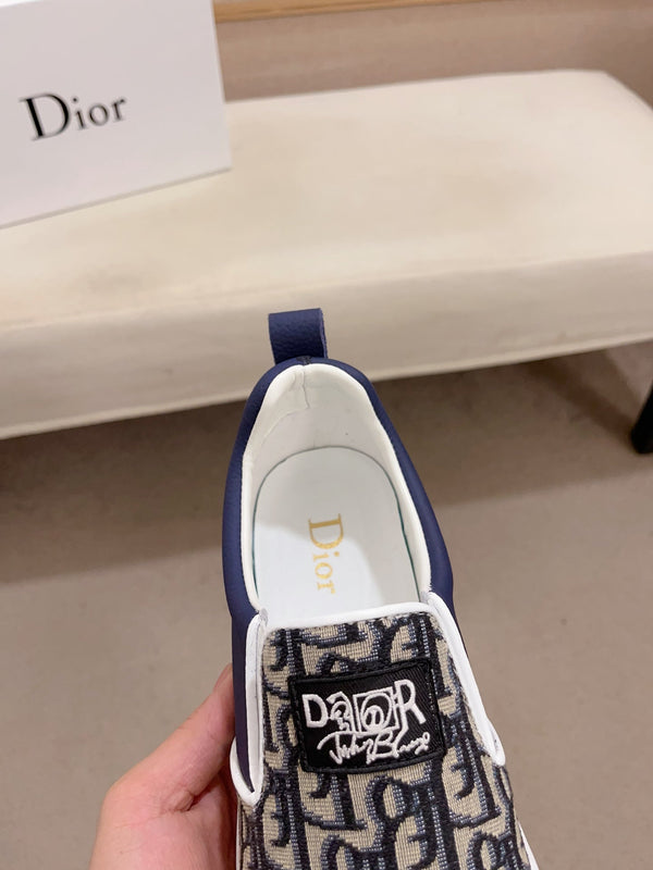 CD SOLAR SLIP-ON NAVY AND BEIGE JACQUARD