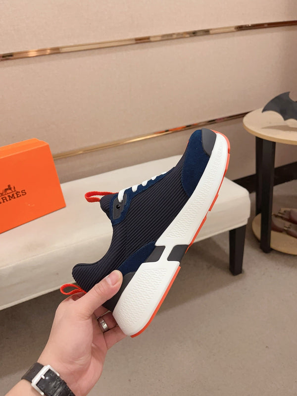 HM HUGO SNEAKER NAVY WEAVE AND SUEDE