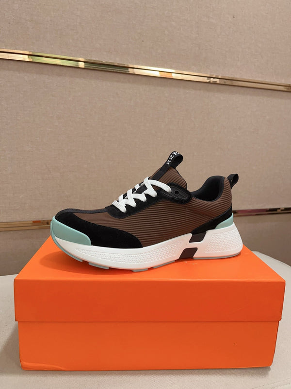 HM HUGO SNEAKER BROWN WEAVE AND SUEDE