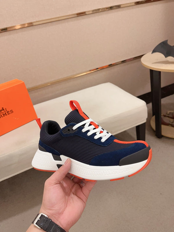 HM HUGO SNEAKER NAVY WEAVE AND SUEDE