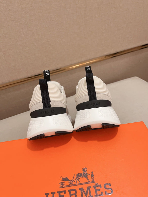 HM HUGO SNEAKER CREAMY WHITE WEAVE AND SUEDE