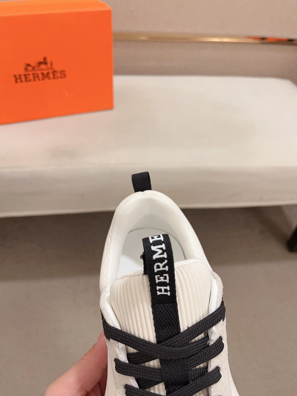 HM HUGO SNEAKER CREAMY WHITE WEAVE AND SUEDE