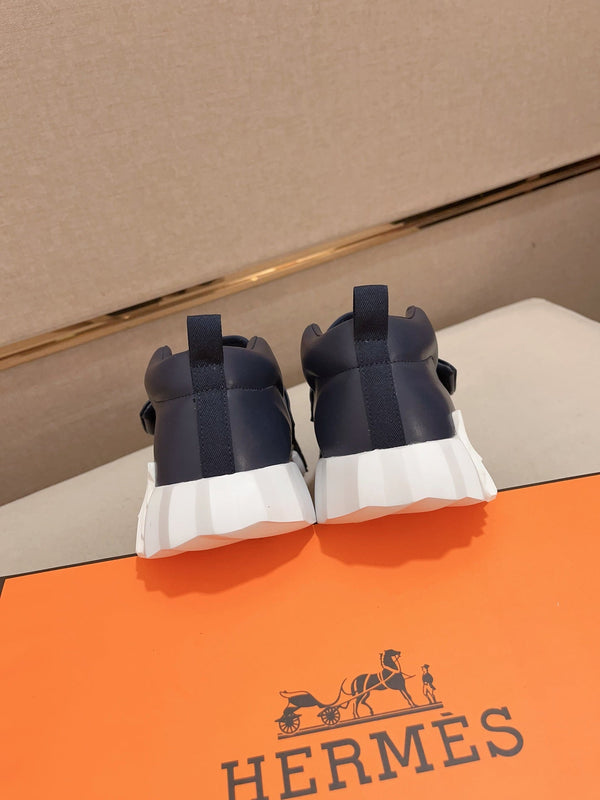 HM H SNEAKER NAVY CANVAS AND CALFSKIN