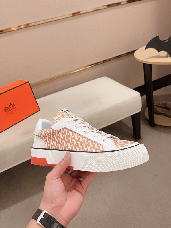 HM DAY SNEAKER WHITE AND CARROT FABRIC