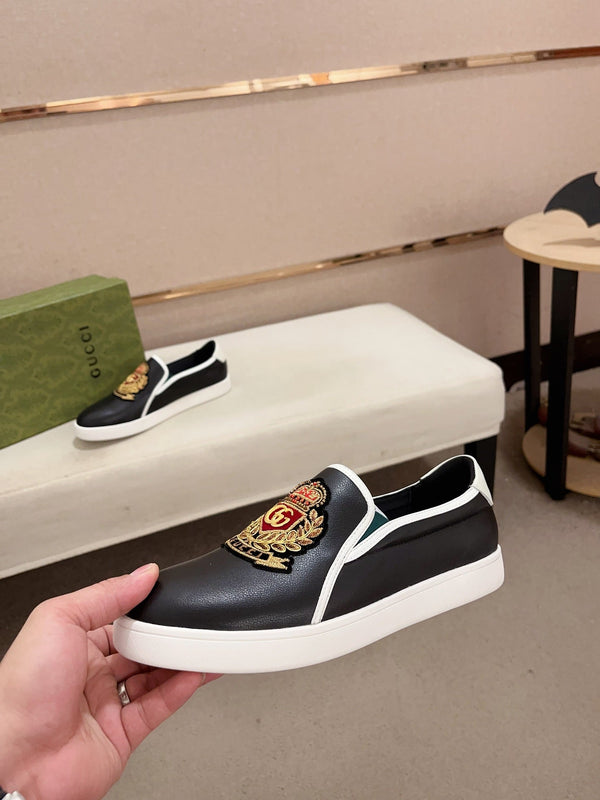 GG Men's Slip on Loafer Black Cowhide 533937