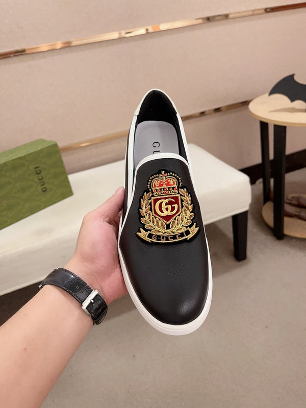 GG Men's Slip on Loafer Black Cowhide 533937