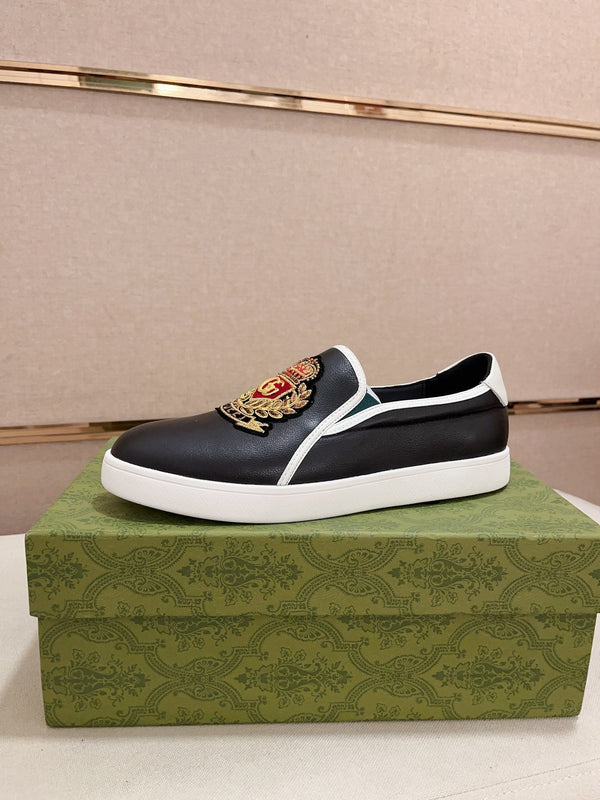 GG Men's Slip on Loafer Black Cowhide 533937