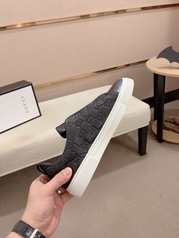 GG Men's Sneaker Black Sheepskin 448471