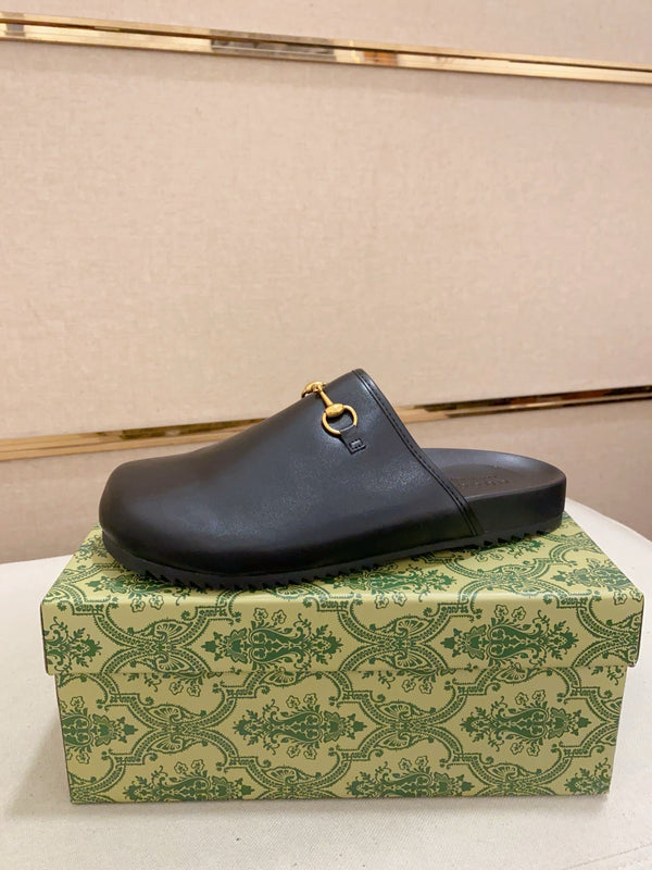 GG Men's Mule Black Cowhide 560362