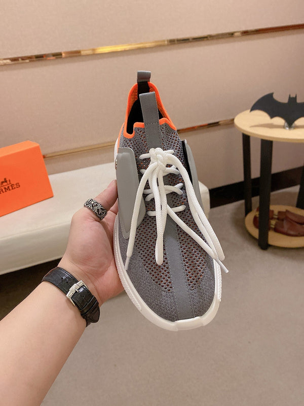 HM Men's Expert Sneaker Grey Flyknit With Leather 573341