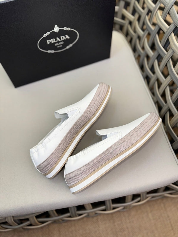 PRA LOAFER IN EGG NOG WHITE SUEDE