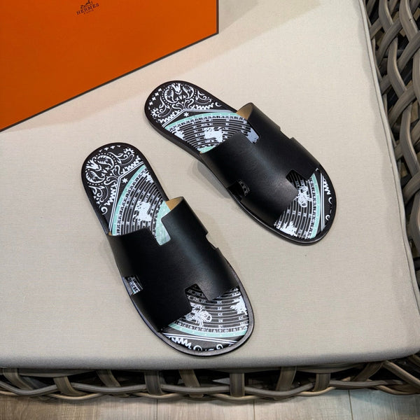 HM Men's Izmir Slide Black Cowhide 540346