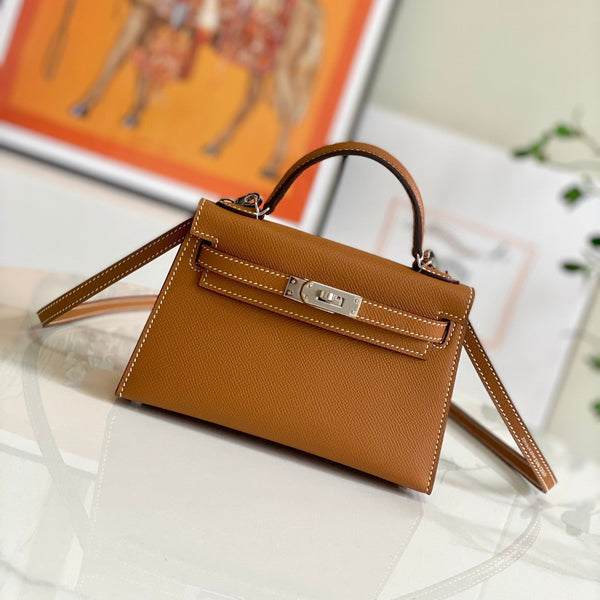 HM Mini Kelly 19cm Oro Epsom Argento Hardware