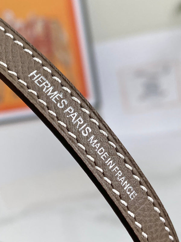 HM Mini Kelly 19cm Elephant Grey Epsom Silver Hardware