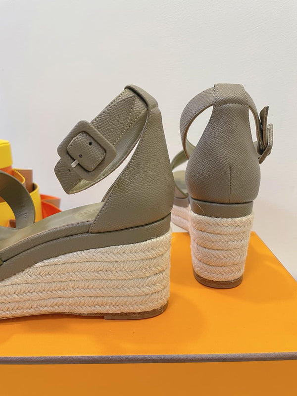 HM Elda espadrille Army Green Cowhide 212236