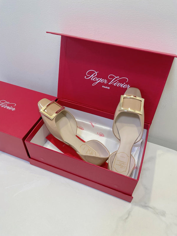 Viv Chips Ballerina Flat Nude Patent Leather 329270