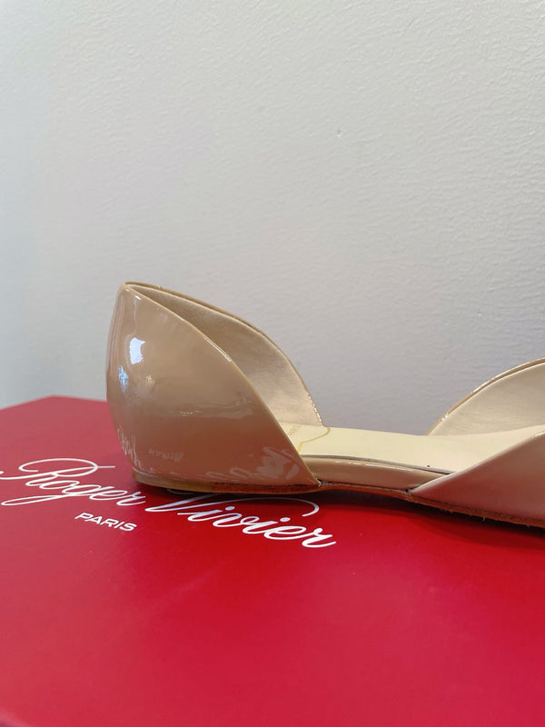 Viv Chips Ballerina Flat Nude Patent Leather 329270