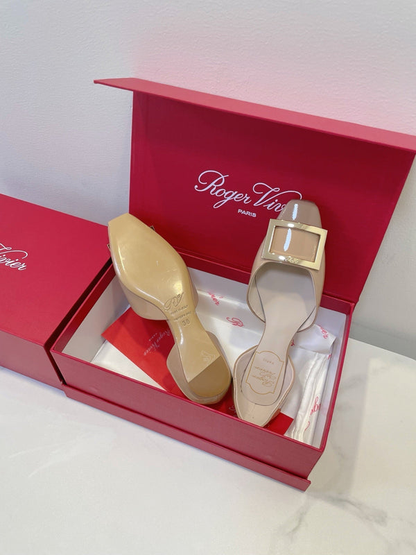 Viv Chips Ballerina Flat Nude Patent Leather 329270