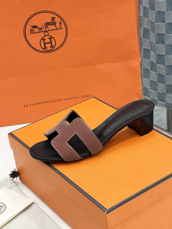 0ran 45 sandal sienna velvet goatskin