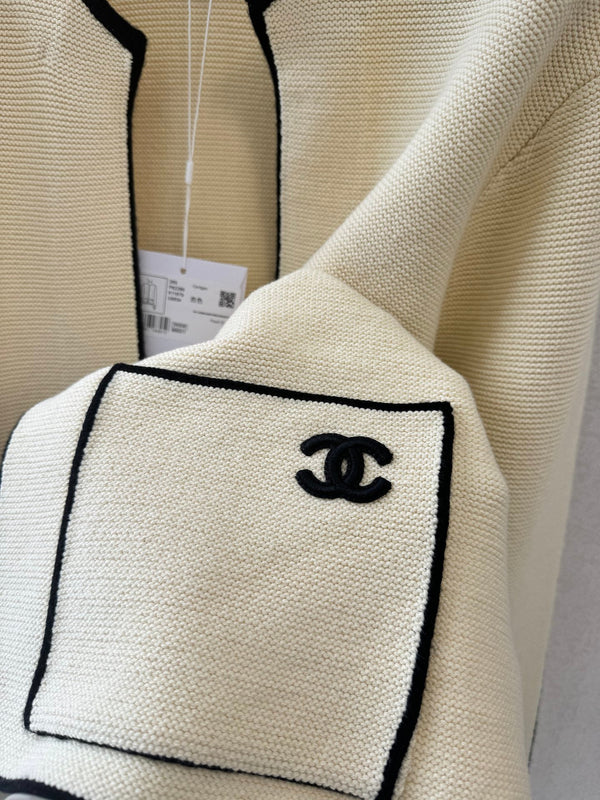 CC 26s Neck Cardigan Beige Cotton 364289