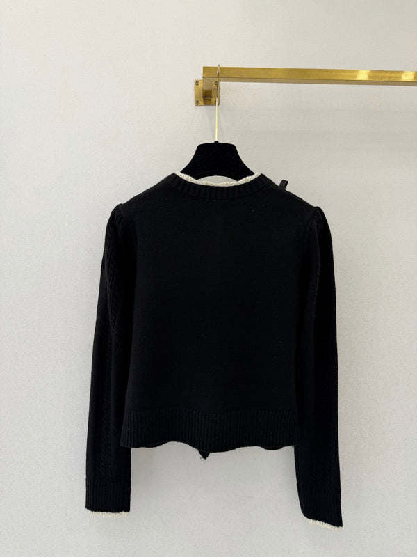 CC 26s Bow Cable Knit Cardigan Wool 451029