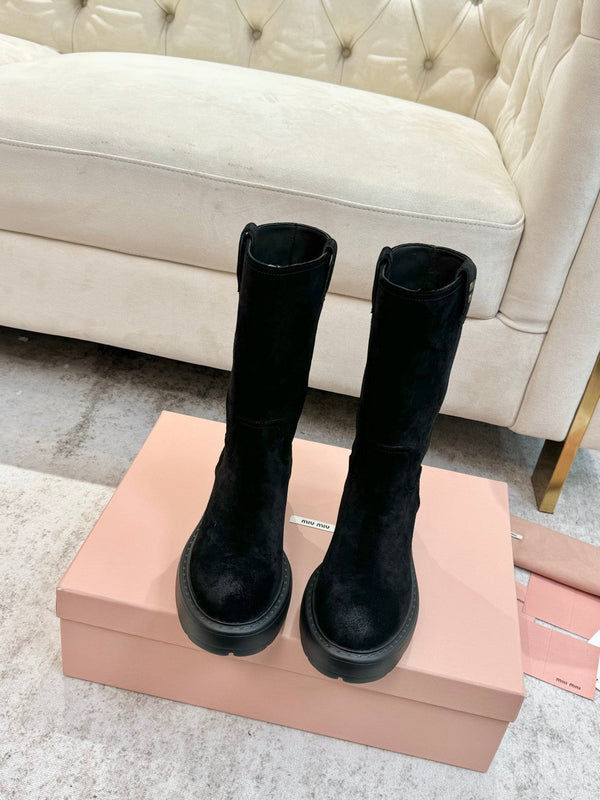 Miu Boots Black Suede 455930