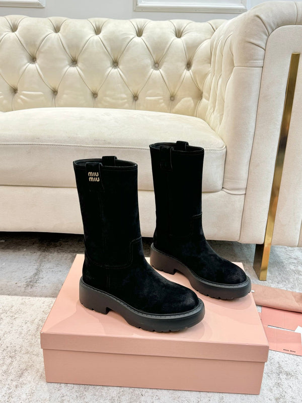 Miu Boots Black Suede 455930