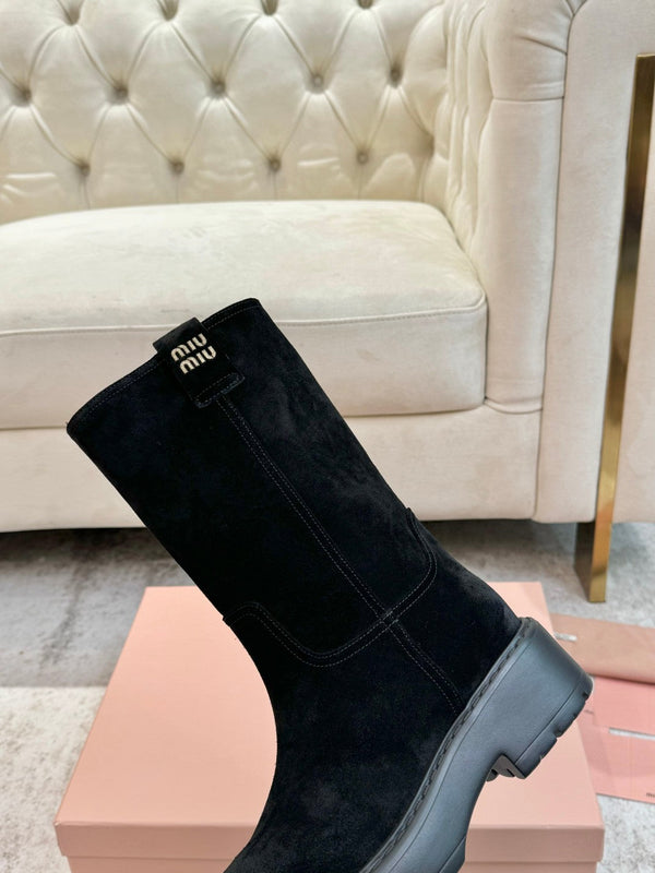 Miu Boots Black Suede 455930