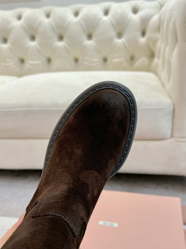 Miu Boots Cedar Brown Suede 455931
