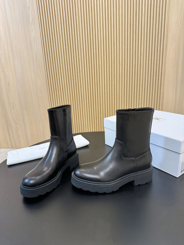 The Row Nobilis Boots Black Cowhide 455863