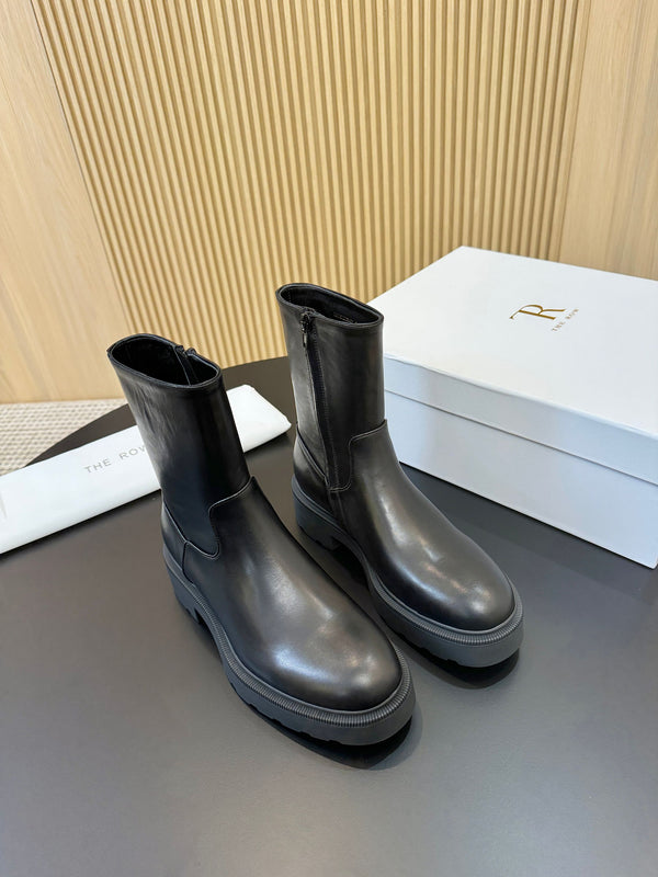 The Row Nobilis Boots Black Cowhide 455863