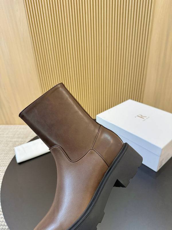 The Row Nobilis Boots Brown Cowhide 455862