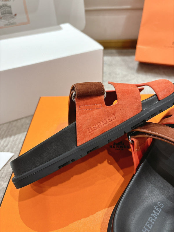 Sandalo HM 25 Chypre Camoscio Marrone Arancione