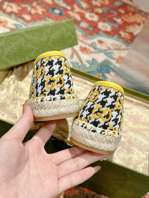 MOCASSINO ESPADRILLAS GG TELA LIMONE E NERA