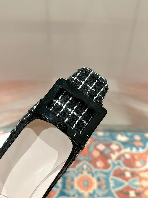 Viv Flats Shoe Black Original Custom Material 247133