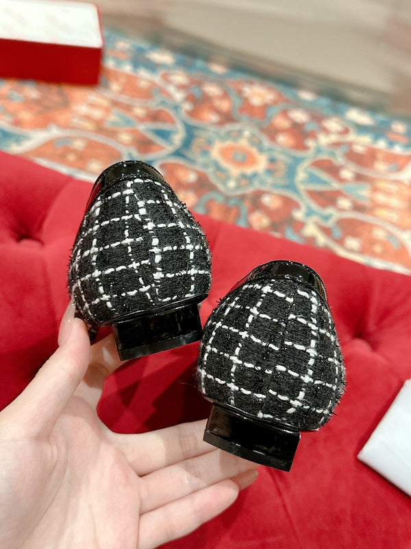 Viv Flats Shoe Black Original Custom Material 247133