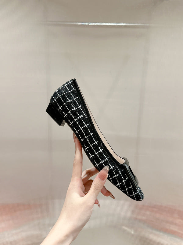 Viv Flats Shoe Black Original Custom Material 247133