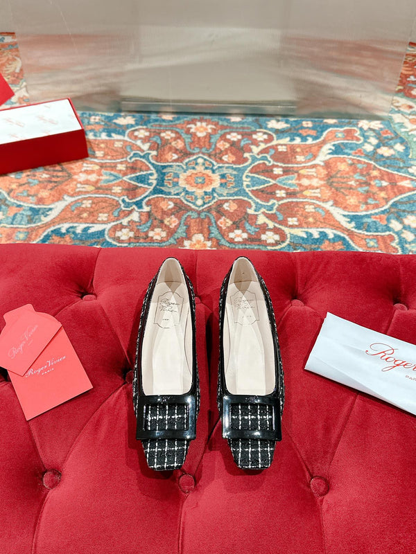 Viv Flats Shoe Black Original Custom Material 247133