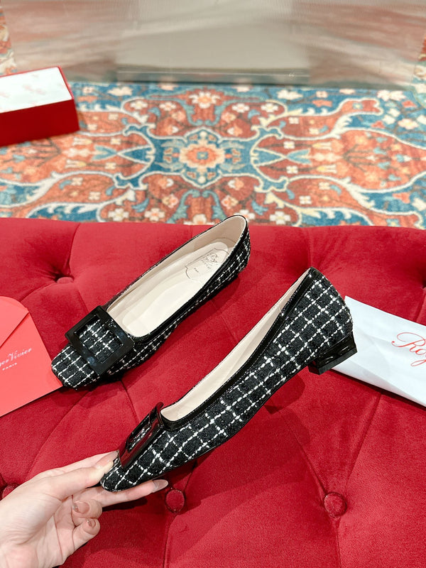 Viv Flats Shoe Black Original Custom Material 247133